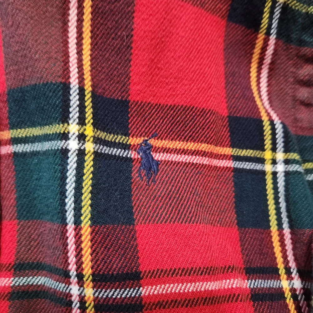 Ralph Lauren Polo Plaid Flannel Button Down Shirt